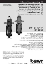 BWT E1 HWS 1 Installation And Operating Instructions Manual preview