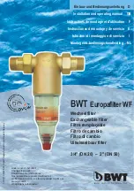 BWT Europafilter WF 1 1/4" Installation And Operating Manual предпросмотр