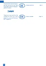 Предварительный просмотр 2 страницы BWT Infinity A+AP Installation And Operating Manual