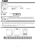 Preview for 18 page of BWT PEARL HPF09 Instruction Manual