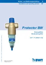 BWT Protector BW Series Installation And Operating Manual предпросмотр