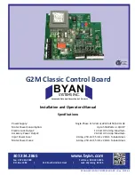 Byan Systems G2M Installation And Operator'S Manual preview