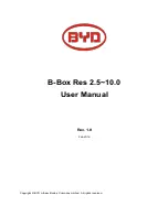 BYD B-Box Res 10.0 User Manual предпросмотр