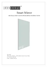 Предварительный просмотр 1 страницы BYECOLD Smart Mirror Installation And Operating Instruction