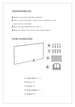 Preview for 2 page of BYECOLD Smart Mirror Installation And Operating Instruction