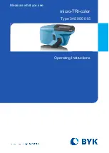 BYK micro-TRI-color Operating Instructions Manual предпросмотр