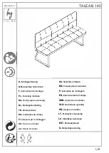 byLIVING TALEA B 140 Assembly Instructions Manual предпросмотр