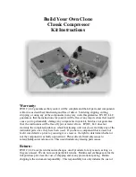 Предварительный просмотр 1 страницы BYOC Classic Compressor Kit Instructions Manual