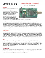 BYONICS Microtrak-2001 Manual предпросмотр