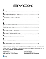 Preview for 1 page of byox EUPHORIA Instructions For Use Manual