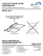 Byron Originals ULTRALIFT Undermount Assembly, Installation Instructions & Parts List preview