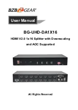 Preview for 1 page of BZB Gear BG-UHD-DA1X16 User Manual