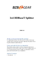 BZB Gear BZ-UHD-1x4HDBT User Manual предпросмотр