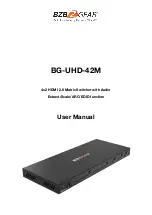 Preview for 1 page of BZBGEAR BG-UHD-42M User Manual