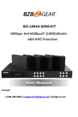 Preview for 1 page of BZBGEAR BG-UM44-100M-KIT User Manual