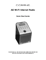 C. Crane AE Wi-Fi Internet Radio Quick Start Manual preview