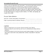 Preview for 2 page of C. Crane FM Transmitter 2 Operating Instructions Manual