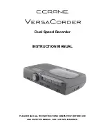 C. Crane VersaCorder Dual Speed Recorder Instruction Manual предпросмотр