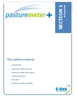 Preview for 2 page of C-Dax pasture meter+ Operation Manual