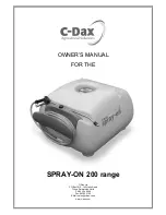 Предварительный просмотр 1 страницы C-Dax SPRAY-ON 200 Series Owner'S Manual