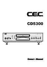 C.E.C. CD5300 Owner'S Manual preview