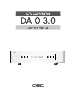 Предварительный просмотр 1 страницы C.E.C. DA 0 3.0 Owner'S Manual