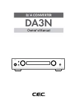 C.E.C. DA3N Owner'S Manual preview