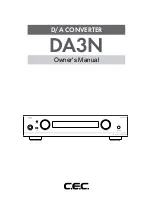 Preview for 1 page of C.E.C. DA3N Owner'S Manual