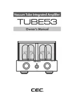 C.E.C. TUBE53 Owner'S Manual preview