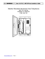 Preview for 1 page of C.J. ANDERSON WRT-10-H Series Installation Manual