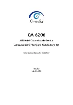 Предварительный просмотр 1 страницы C-Media CM 6206 Software User Manual