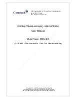 Preview for 1 page of C-motech CMU-300 User Manual