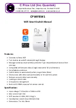 Предварительный просмотр 1 страницы C Prox CPWIFISW1 Manual