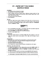 Preview for 2 page of C-SCOPE Newforce R1 Operating Instructions Manual