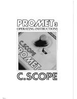 Предварительный просмотр 1 страницы C-SCOPE PROMET3 Operating Instructions Manual