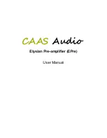 Preview for 1 page of CAAS Audio EPre User Manual