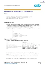 Предварительный просмотр 15 страницы CAB A Series Programming Manual
