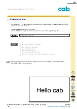Preview for 46 page of CAB A Series Programming Manual