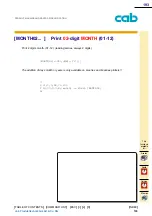 Preview for 193 page of CAB A Series Programming Manual