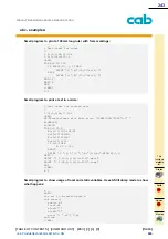 Предварительный просмотр 243 страницы CAB A Series Programming Manual