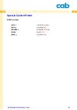 Предварительный просмотр 29 страницы CAB A+ Programming Manual