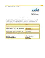 Preview for 31 page of CAB A1000 Operator'S Manual