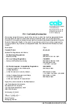 Preview for 144 page of CAB A3 Operator'S Manual