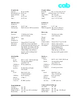 Предварительный просмотр 13 страницы CAB A3 Service Manual