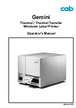 CAB Gemini Operator'S Manual preview