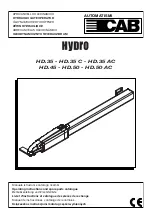 Preview for 1 page of CAB Hydro HD.35 Operating Instructions And Spare Parts Catalogue