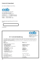 Preview for 38 page of CAB MAESTRO 2M Instructions For Use And Service