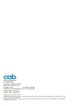 Preview for 24 page of CAB MAESTRO 3E Instructions For Use And Service