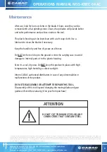 Preview for 9 page of CABAC MSS-KREC-54AC Safe Operation & Maintenance Instructions