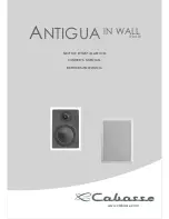Preview for 1 page of CABASSE ANTIGUA - Owner'S Manual